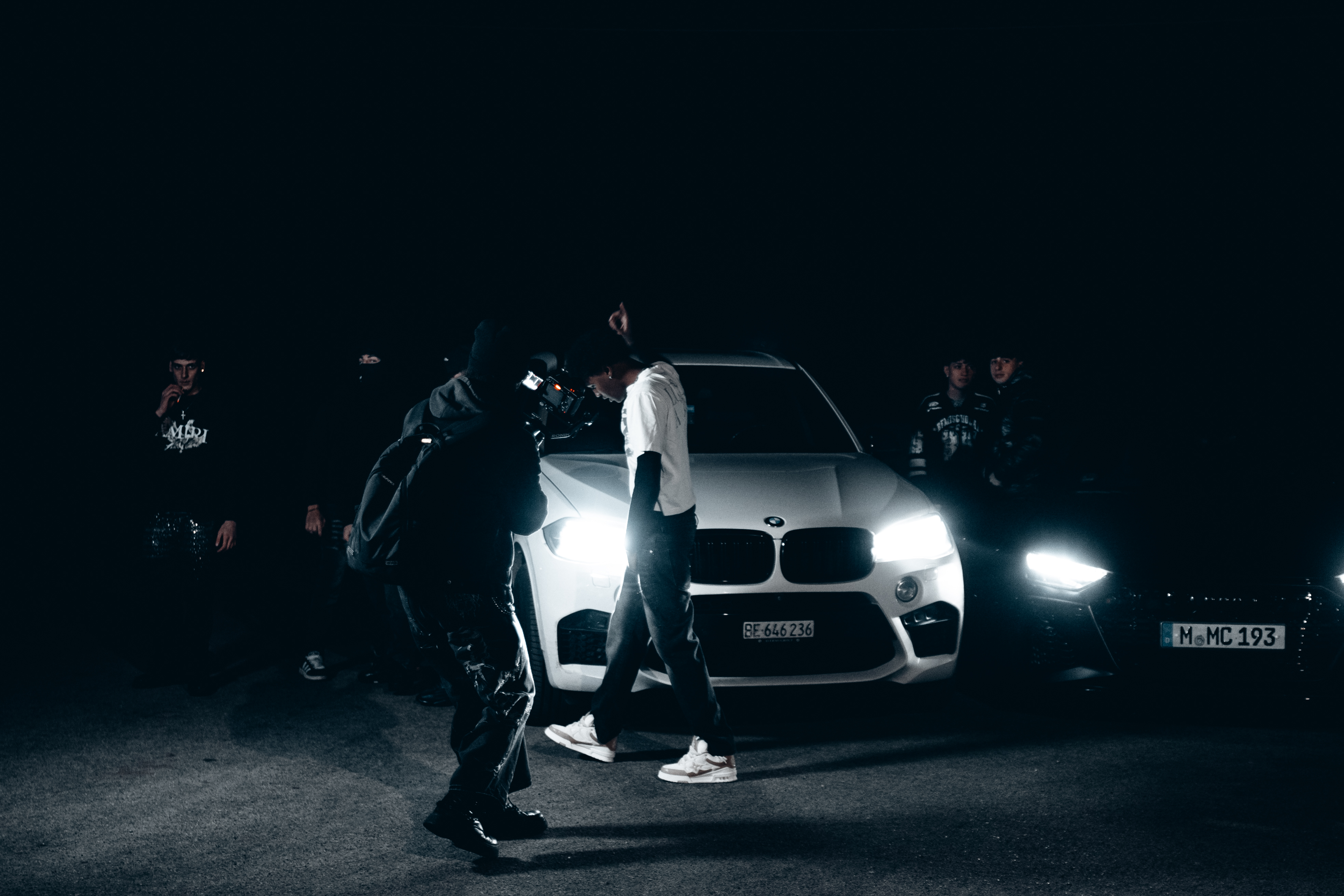 Marco Morg during the filming of Youngold's single "Balotelli"